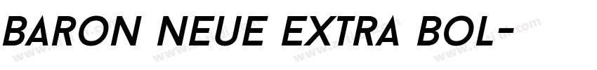 Baron Neue Extra Bol字体转换